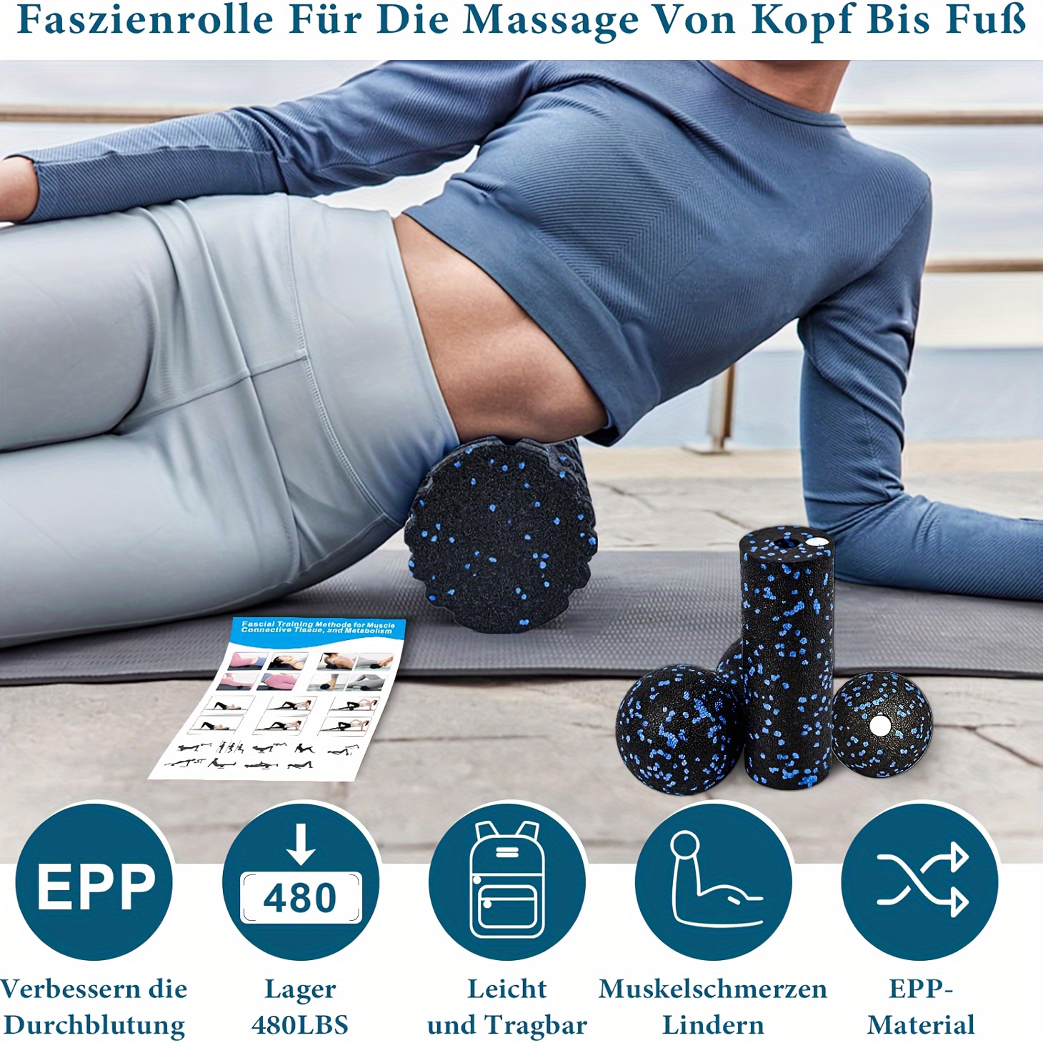 

Heqishun. , Set Consisting Of 3d Textured Massage / / , Foam For , Tissue Metabolism, Massage.