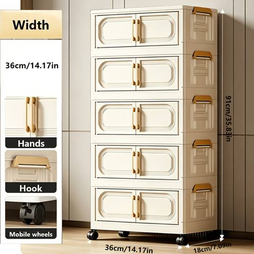 item picture covered and wheeled multi layer storage box storage cabinet multi functional folding storage cabinet foldable stackable wheeled container foldable organizing system space saving storage cabinet sturdy and durable roller case cabinet organizer