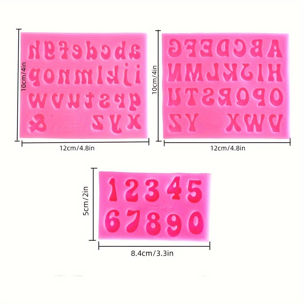 2 Stück Silikonformen - Buchstaben & Zahlen Für Kuchen & Schokolade