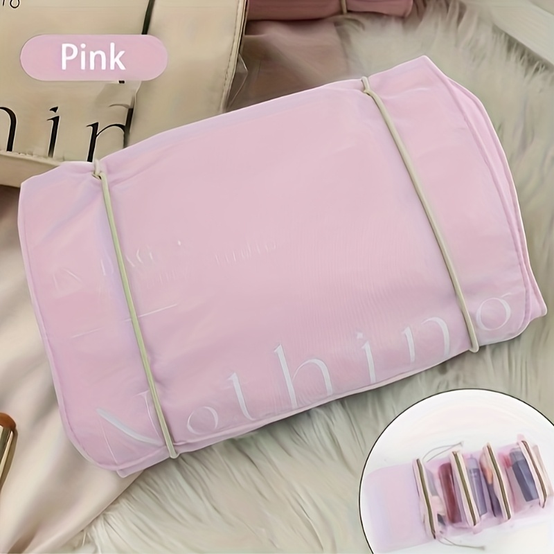 TEMU Foldable Travel Toiletry Bag, Detachable Cosmetic Organizer, 4-in-1 Women's Portable Large Capacity Washbag, Travel And Essential, Skincare And