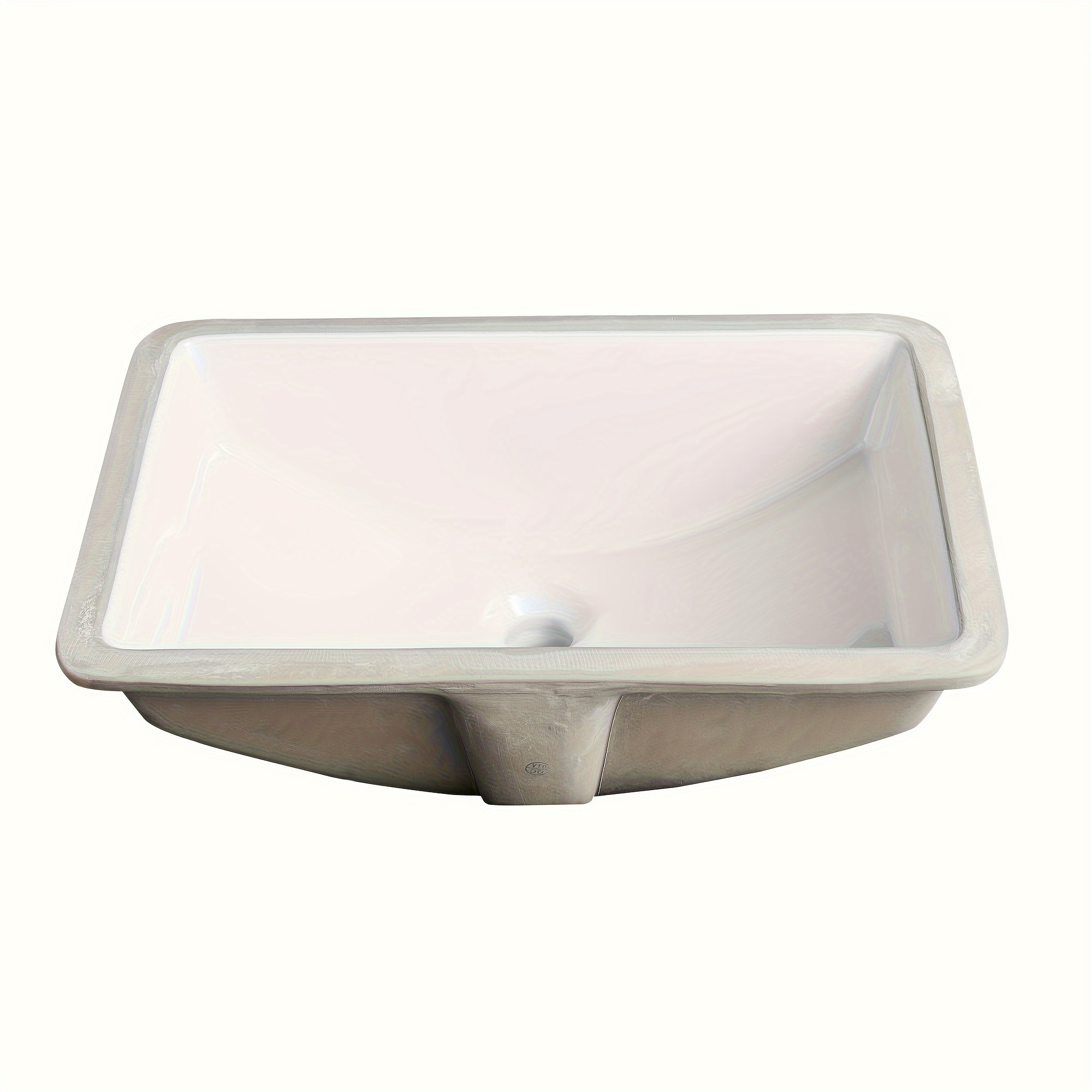 TEMU Deervalley Undermount Bathroom Sink, Dv-1u101/dv-1u0085/dv-1u0086 Ally 21'' X 15'' Vessel Sink Rectangular Undermount Bathroom Sink White Ceramic Lavatory Vanity Vessel Sink With Overflow