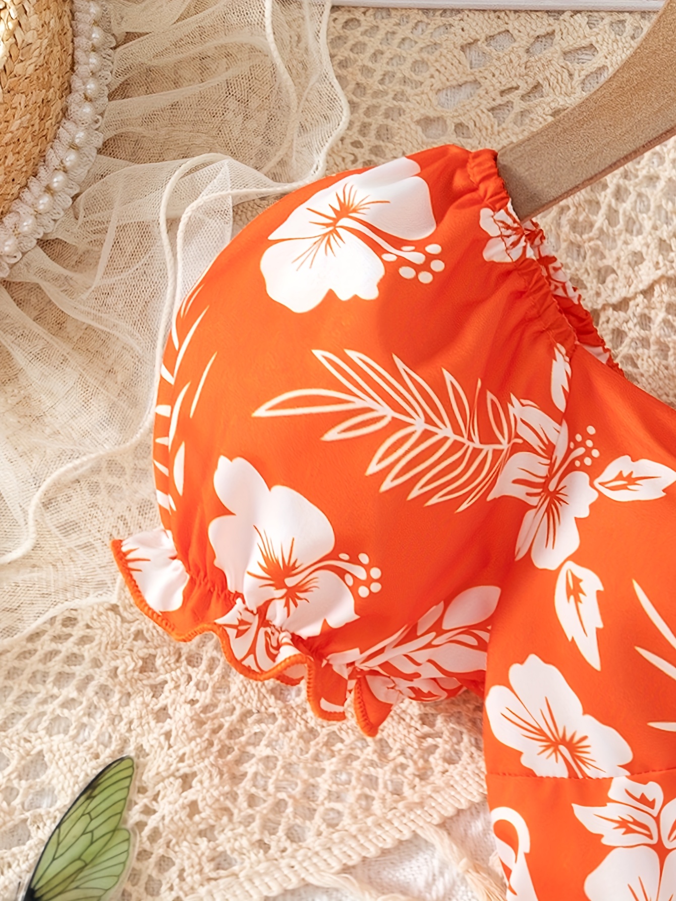 womens plus size floral print midi dress vibrant pink white Temu