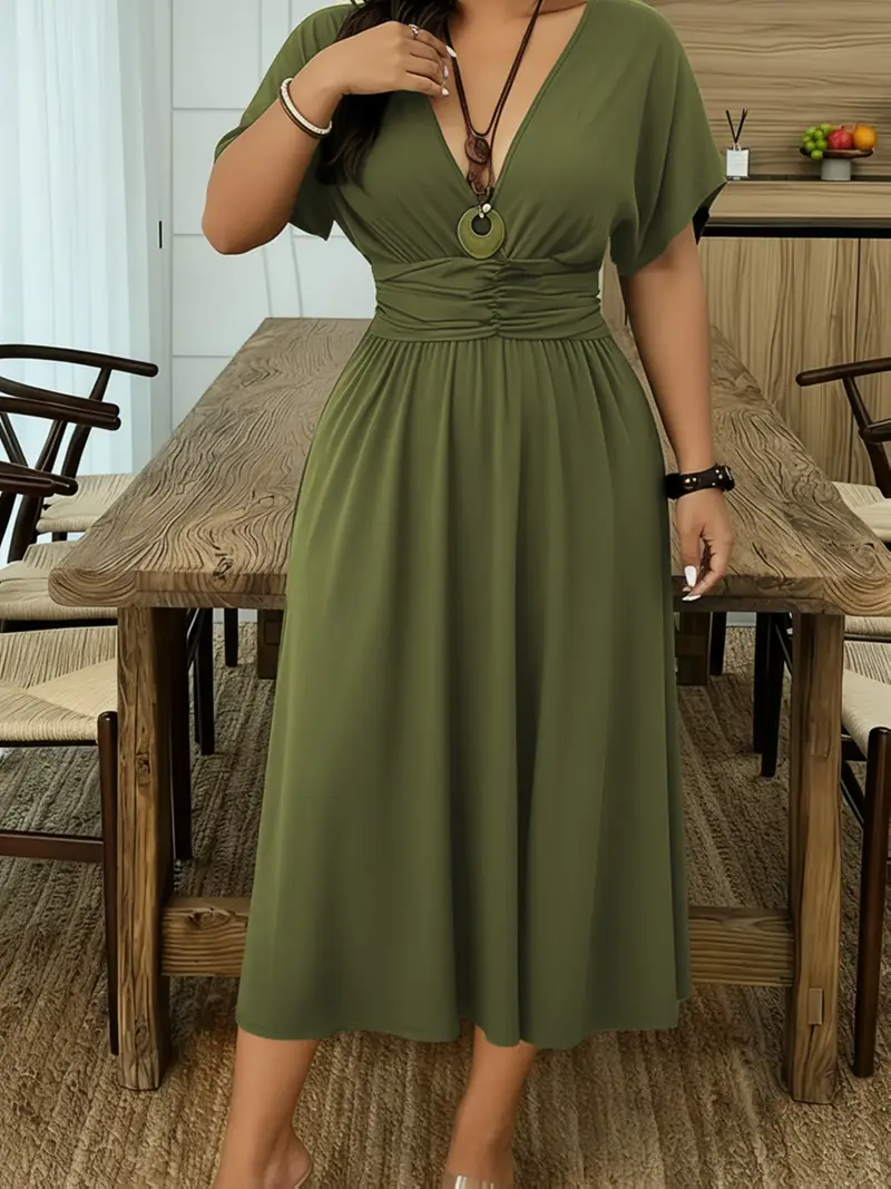 plus size plus size plus size army green dress elegant - Temu plus size plus size plus size army green dress elegant - Temu