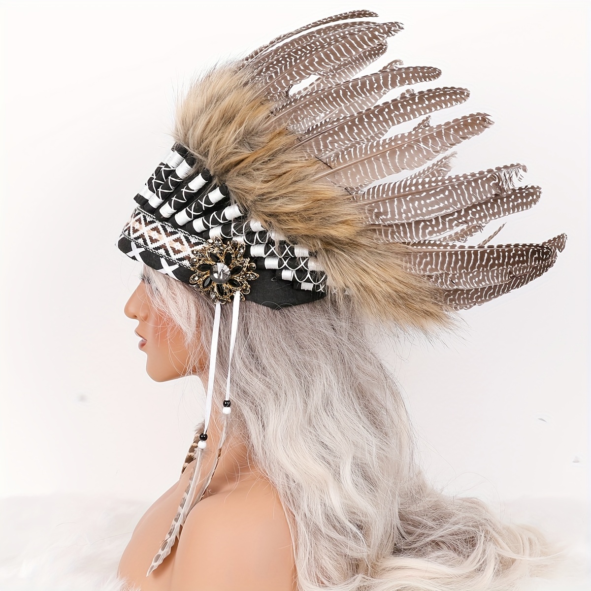 feather headpiece festival