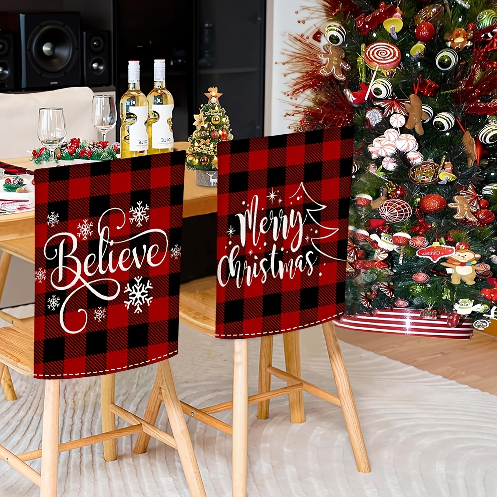 Housses De Chaise Chapeau De Père Noël - Hem - Housses De Chaise 48x60 Cm Hxb - Décoration De Noël