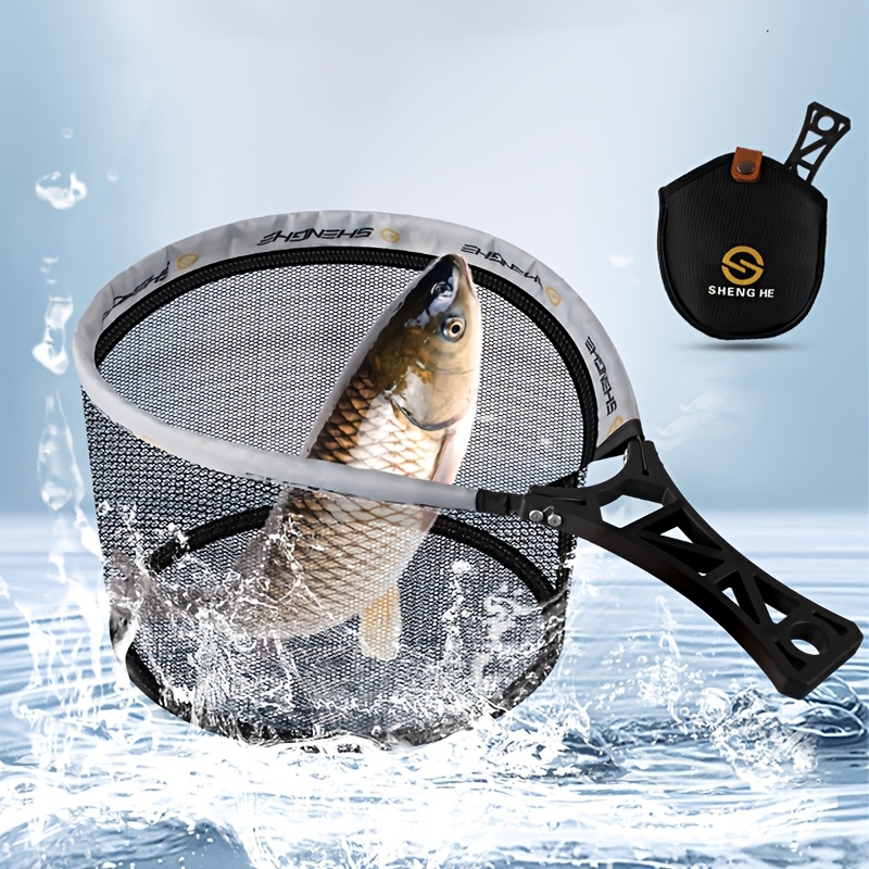 

30cm Portable Fly Fishing Hand Net, Collapsible Outdoor Fishing Tackle Accessory, Abs Stream Net For Catching Fish, With Ideal For Thanksgiving, Christmas, Halloween Gifts