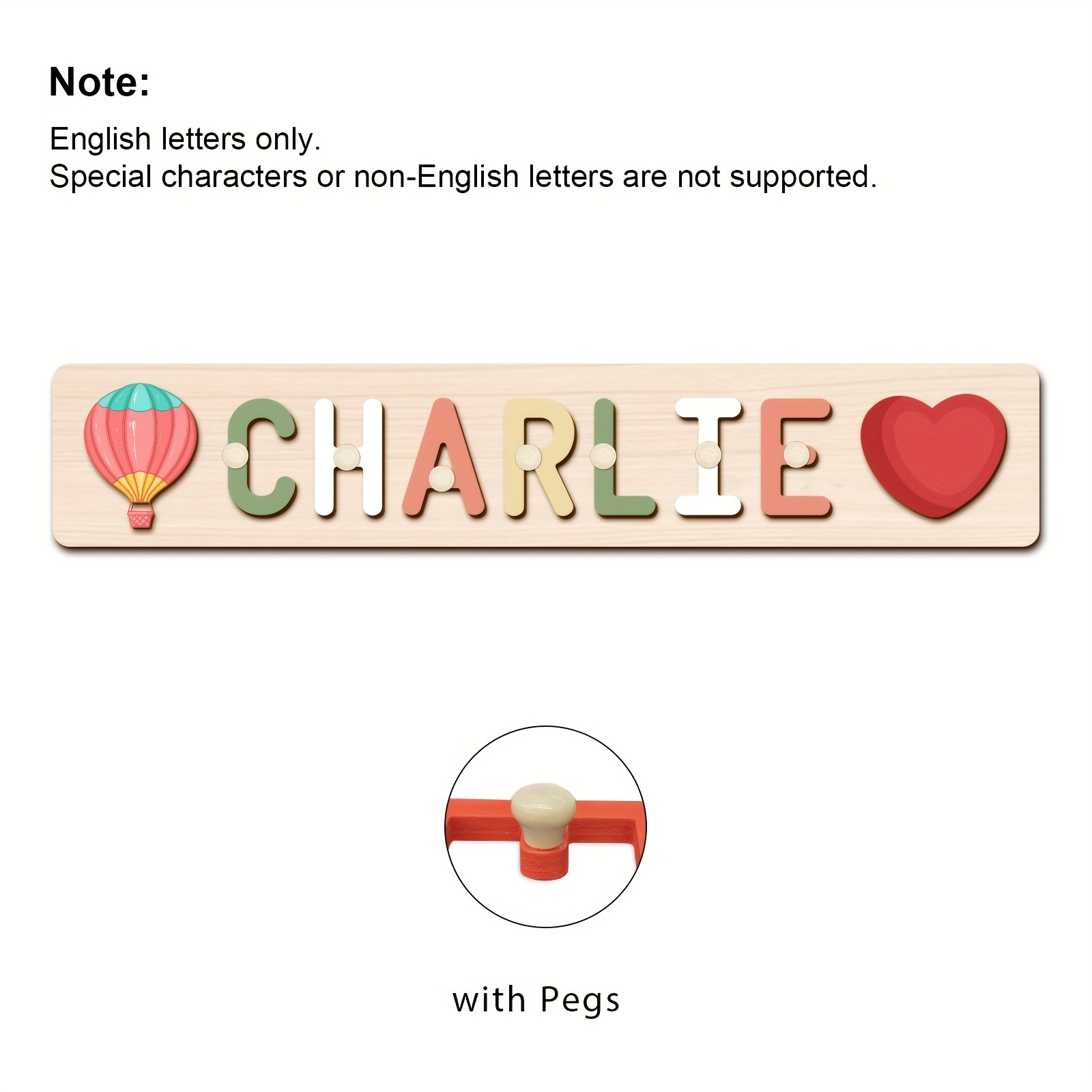 Personalized Wooden Name Puzzle, Educational Toy for Kids