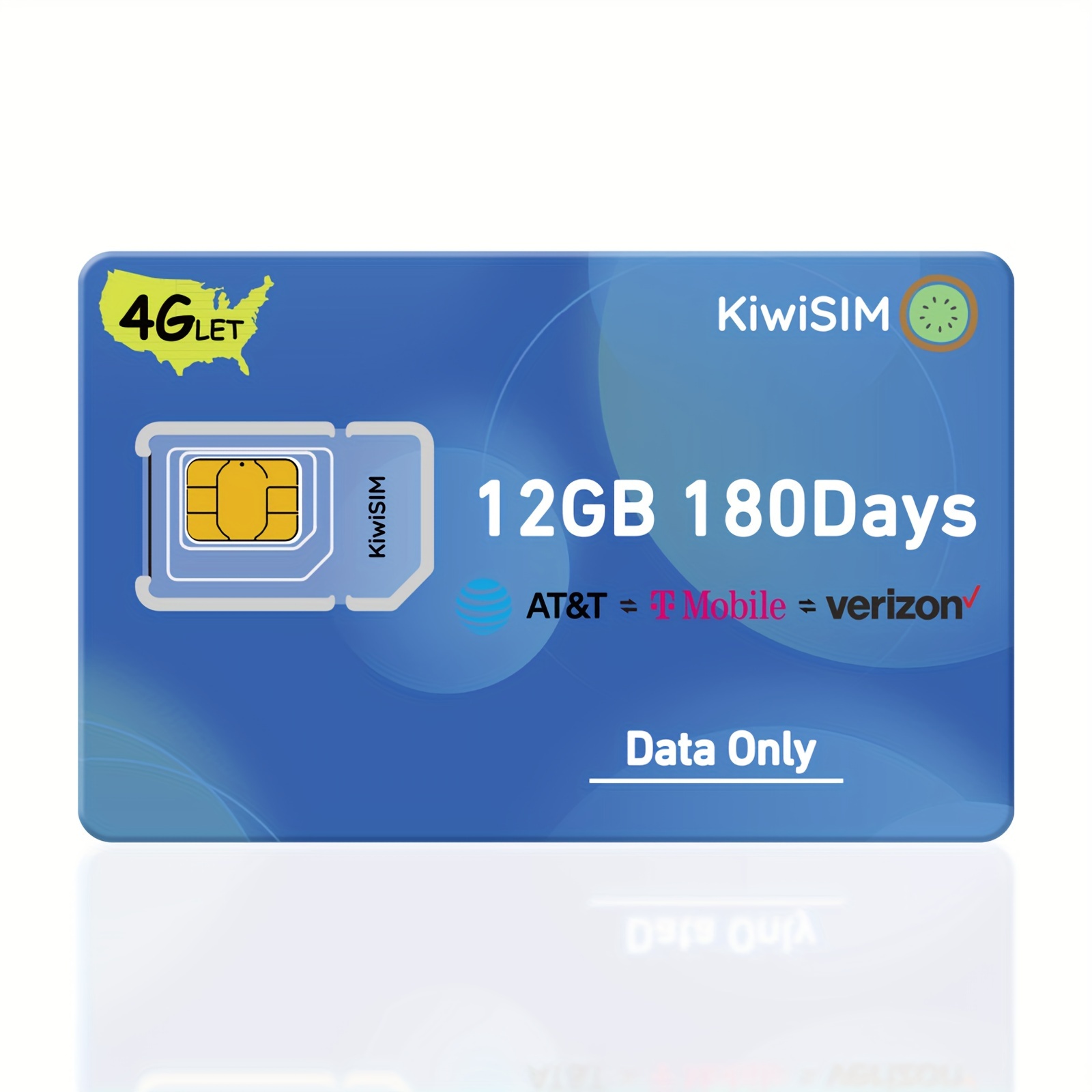 TEMU Usa Data Sim Card 12gb 180 Days, Sim Card Support For At&t, And , Usa Coverage No 4g Lte Cellular For Security Solar And Game Cameras Unlocked