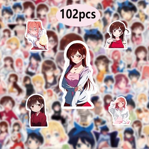 102pcs girlfriend series stickers stickers suitable for decorating stickers on water bottles skateboards suitcases helmets and handicrafts high definition printed patterns