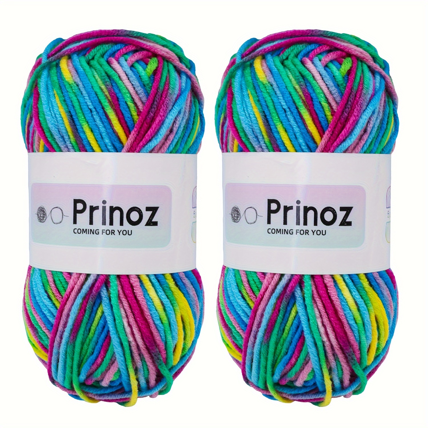 

2pcs 5ply Colorful Yarn, Gradient Rainbow Yarn For Diy Knitting Yarn Crochet Knitting Blanket, Doll And Bag, 50g*2