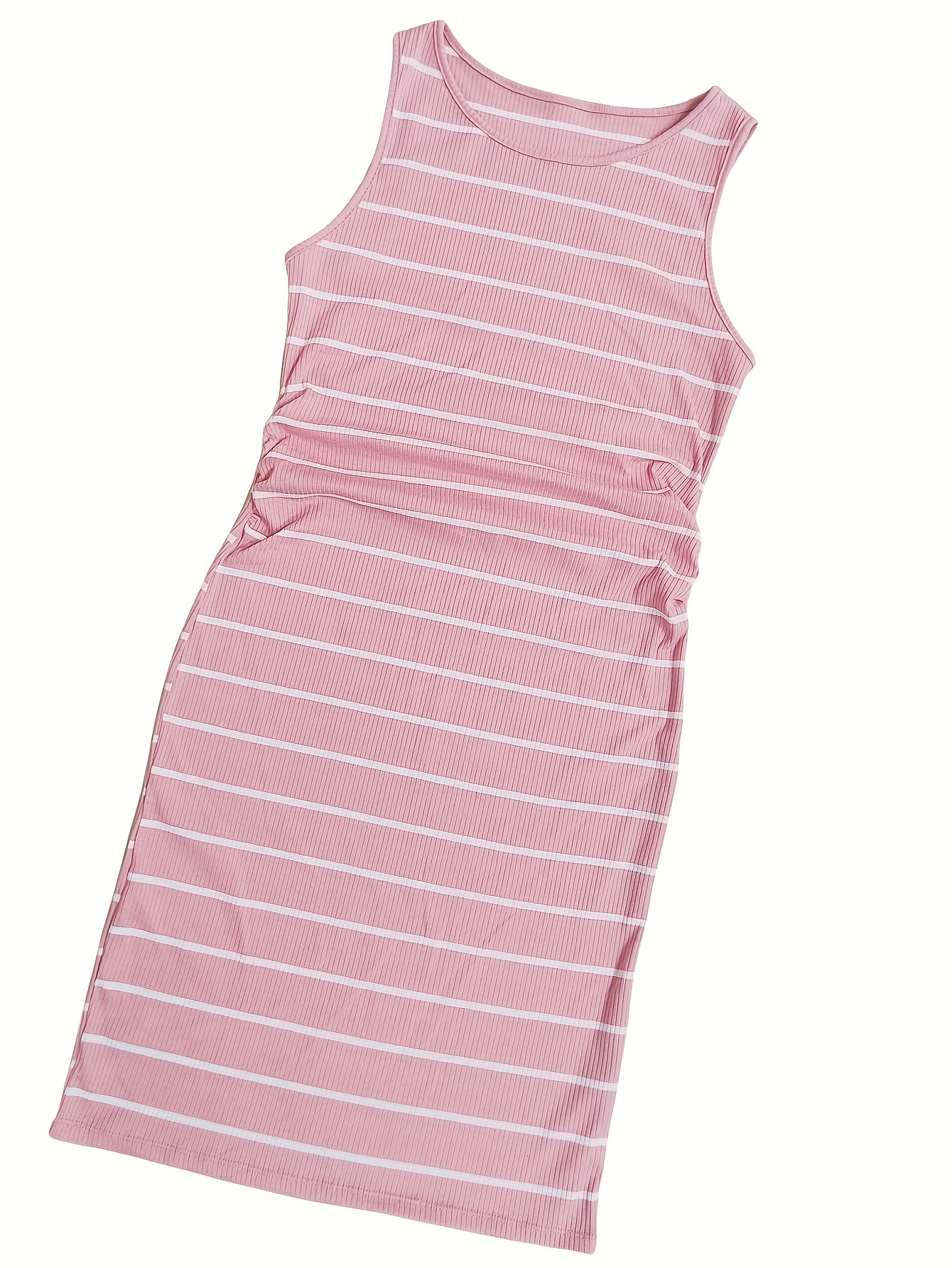 maternity ribbed striped tank dress - Temu Colombia