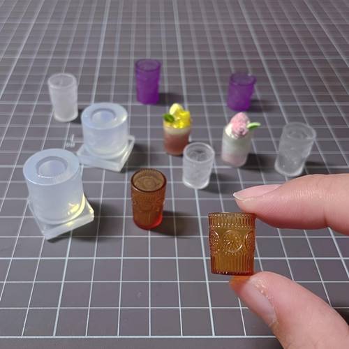 miniatur-silikonform für puppenhäuser - 3d tassenform, uv-harzguss, diy bastel- & dekorationszubehör