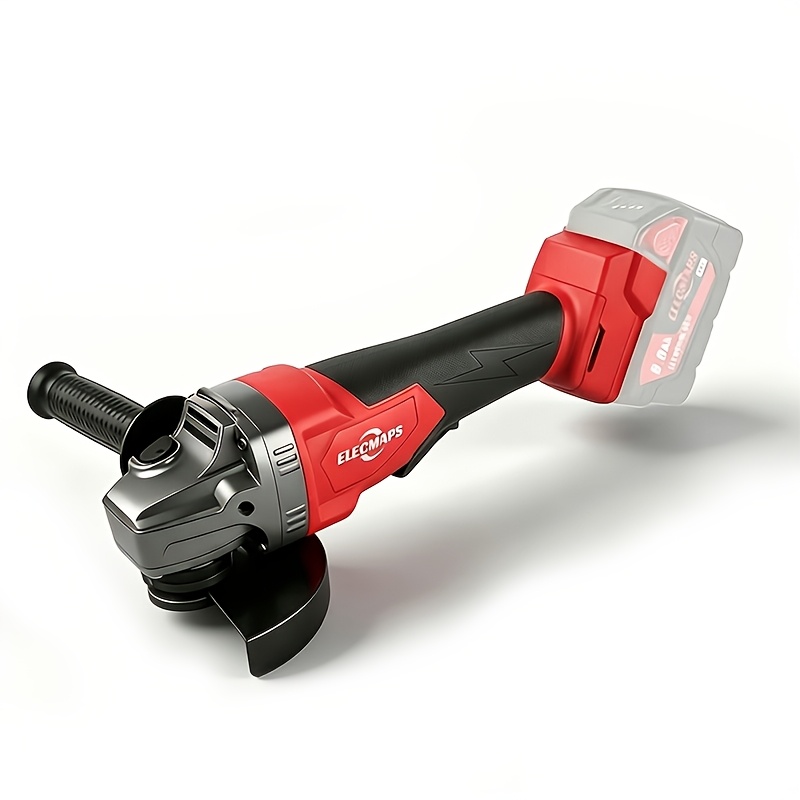 TEMU 4-1/2 Inch Wireless Angle Grinder Comes With (single Grinder/ 5 Grinding Wheel Kit) Optional Specifications, Suitable For Metal And Concrete,
