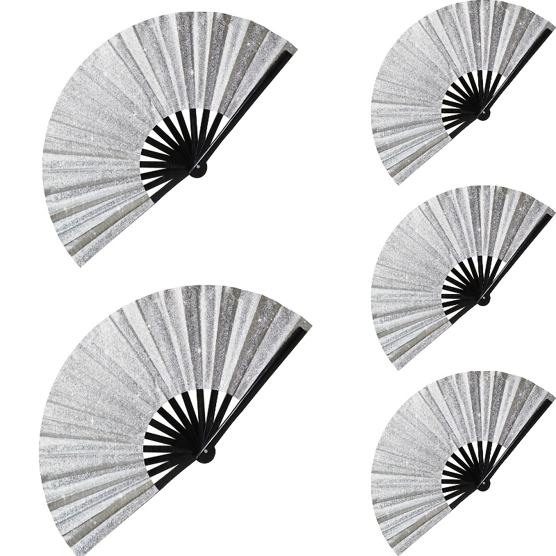 

1/3/5pcs Rave Fan Large Folding Fan Fan Hand Fan For Raves, Halloween, , For Women & Festival Accessories