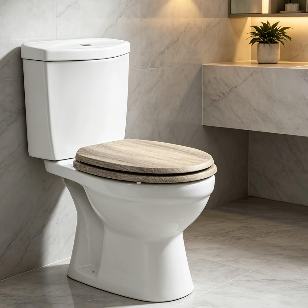 Sainos Wc Seat With Soft Close, Mdf , Stable Quality, Toilet Lid Toilet Seat