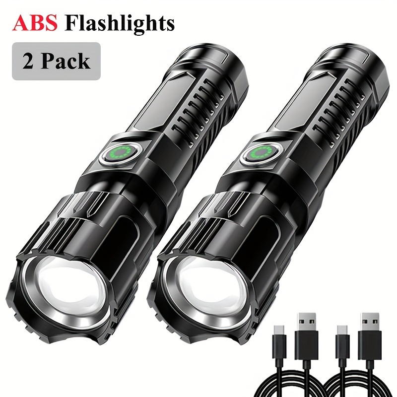 

1/2pcs Led Flashlights, Rechargeable, Waterproof Flashlights For Home, Emergency, Outdoor, Camping, Hiking