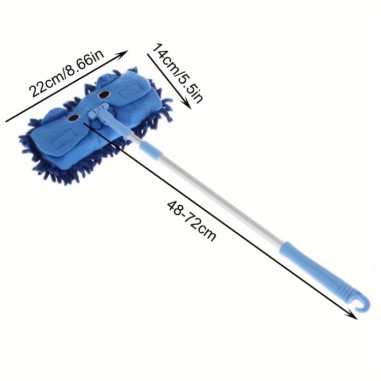 1pc childrens mop household cleaning tool retractable childrens toy mop mini flat mop chenille dust removal   cleaning childrens bedroom sweeper mop play house details 1