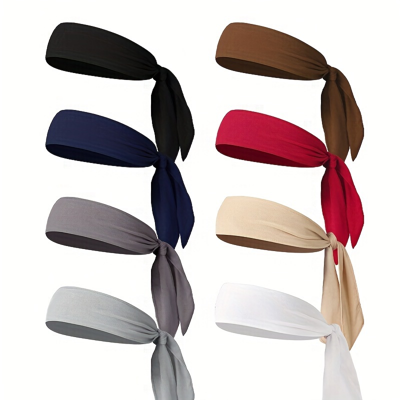 4pcs set solid   and winter mens tie long sports fitness mens hair binding band