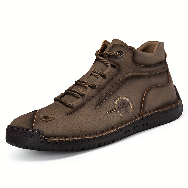 Botas Oxford Derby para hombre, Nuevas botas cortas casuales para senderismo al aire libre, Botas clásicas hechas a mano, Botas de trabajo versátiles para el día a día - Imagen 9