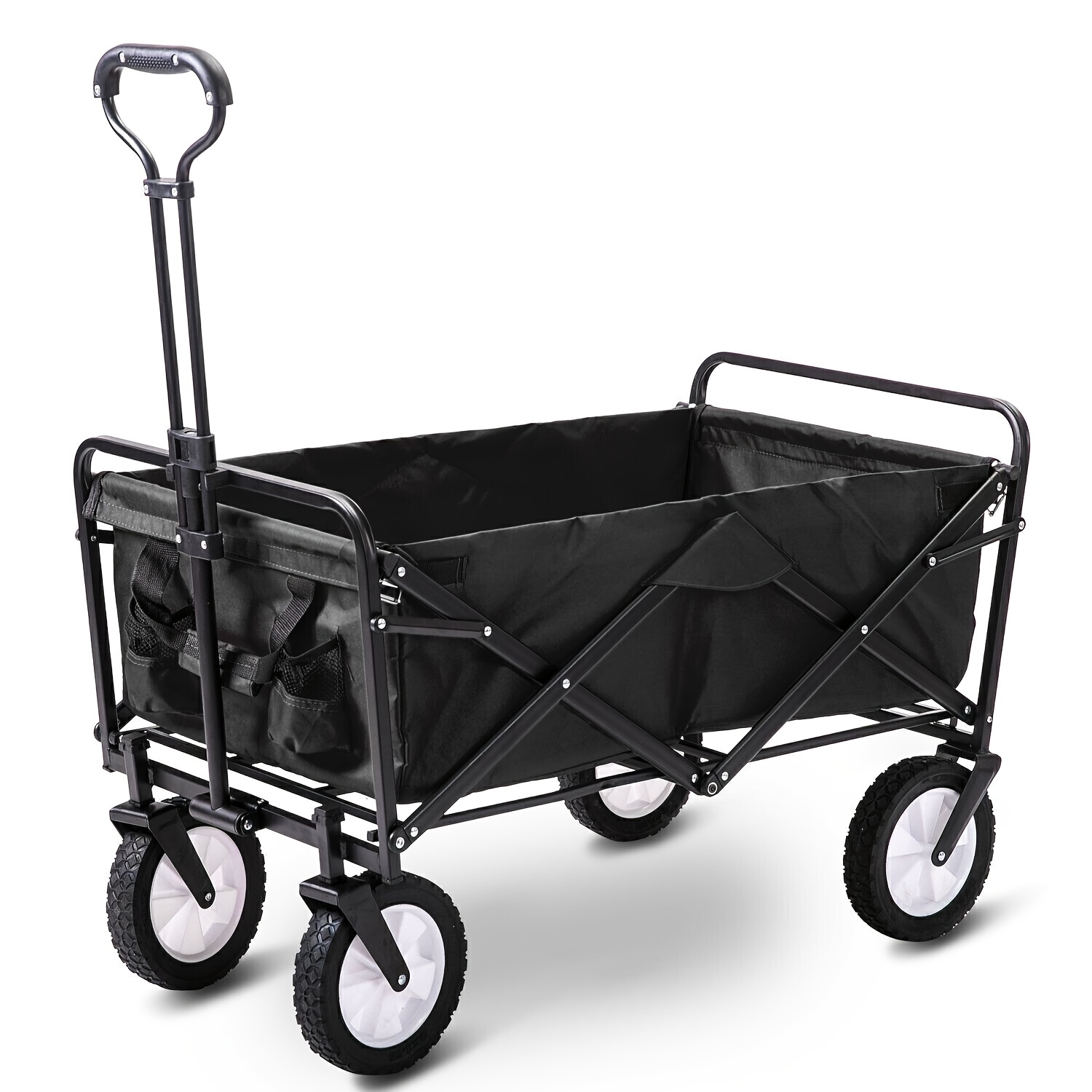 TEMU Foldable Trolley Pull Cart Garden Camping Festival Beach+