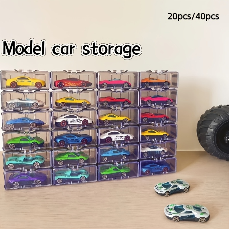 imagen del artículo estuche organizador de exhibición para   de  , 20/40 piezas, vitrina transparente a prueba de polvo, para coche, para   y   de almacenamiento