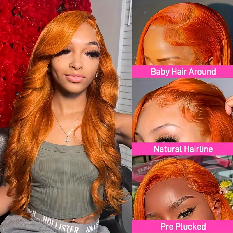 350 body wave lace front wigs 13x6 hd lace - Temu display picture 2