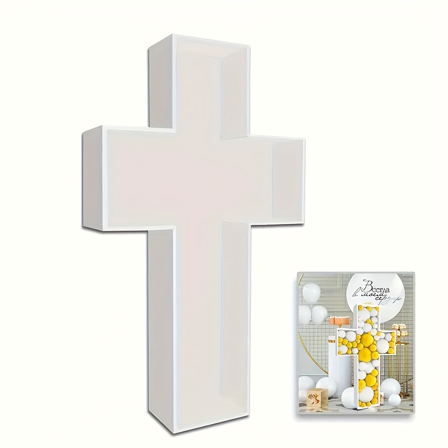 Image of 3ft Kt Board Pre-cut Frame For Baptism, First Communion, And Wedding Party - Stations Of The Cross Frame, Ideal For Decorating With Balloons And Flowers For Celebrations. 1pc