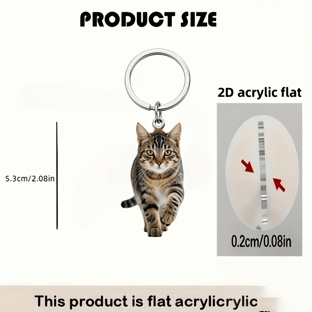 TEMU 2d Flat, 2d Flat Two-dimensional Plane, Cute Pattern Keychain, Backpack And Car Key Decoration, Holiday Party Decor, Durable And Lightweight Car