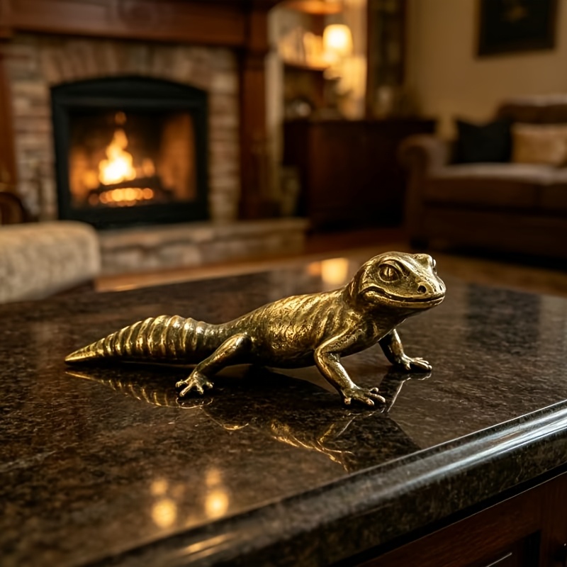 TEMU Metal Mini Lizard Statue, Suitable For Bedroom, Study, Desktop Decoration, Ideal For Home Decor, Perfect Gift For , Halloween Decoration