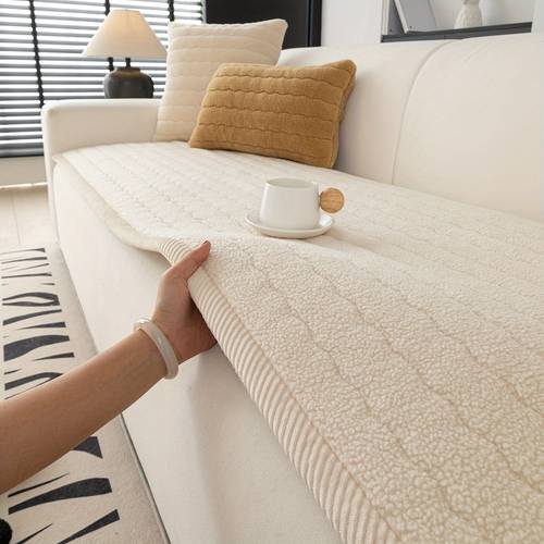 bohemian chic thick plush sofa cover machine washable pet friendly non slip couch protector for living room bedroom office couch