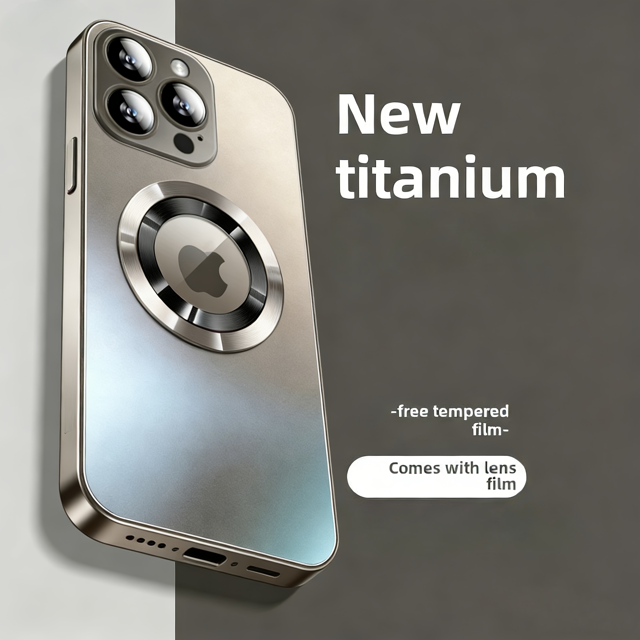 TEMU para Teléfono - Aplicable a Apple 16Promax, Nueva para Teléfono Móvil 16Pro con de Piel, Vidrio Esmerilado Adecuada para iPhone 15Promax con