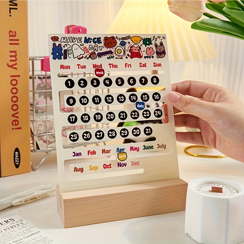 2024 New Year's Calendar Personality Creative Office Desktop - Temu