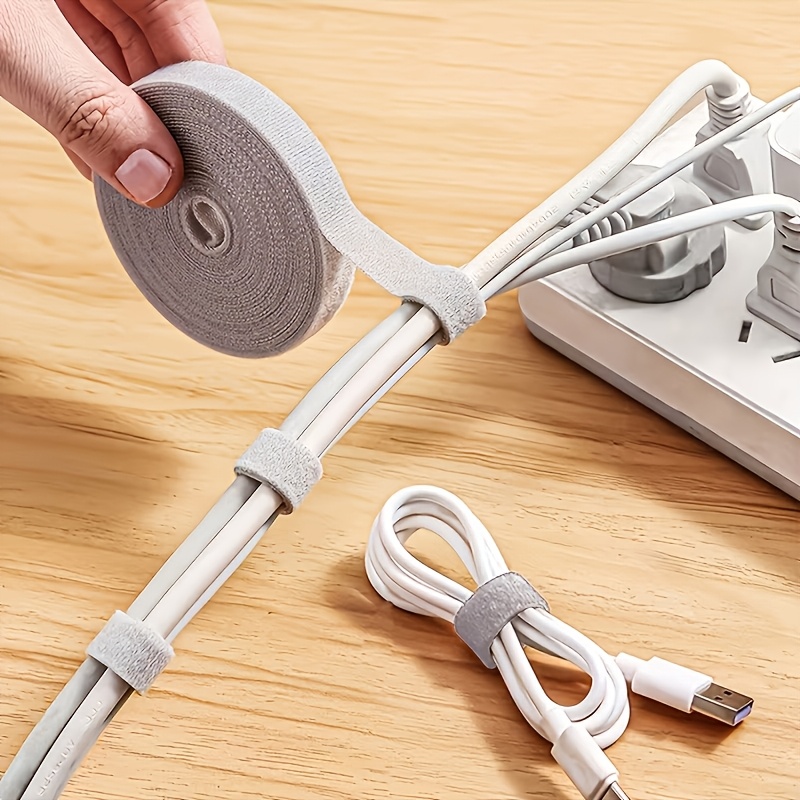 2m long 1cm wide cable organizer with   fastener nylon self   strap cable tie plant tie 1 roll