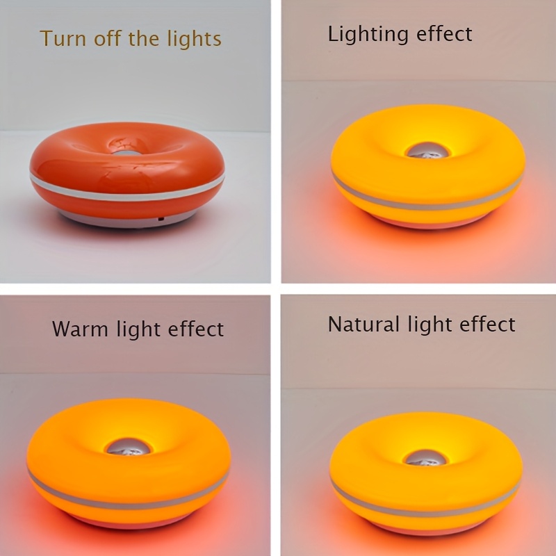 Modern USB-Powered Donut Wall Light/Table Lamp with Dimming