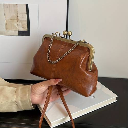 item picture fashionable vintage solid color lychee texture single shoulder bag bohemian style crossbody bag handbag for women evening gown bag pleated bag made of high quality wear resistant material with exquisite patterns its the perfect mothers day