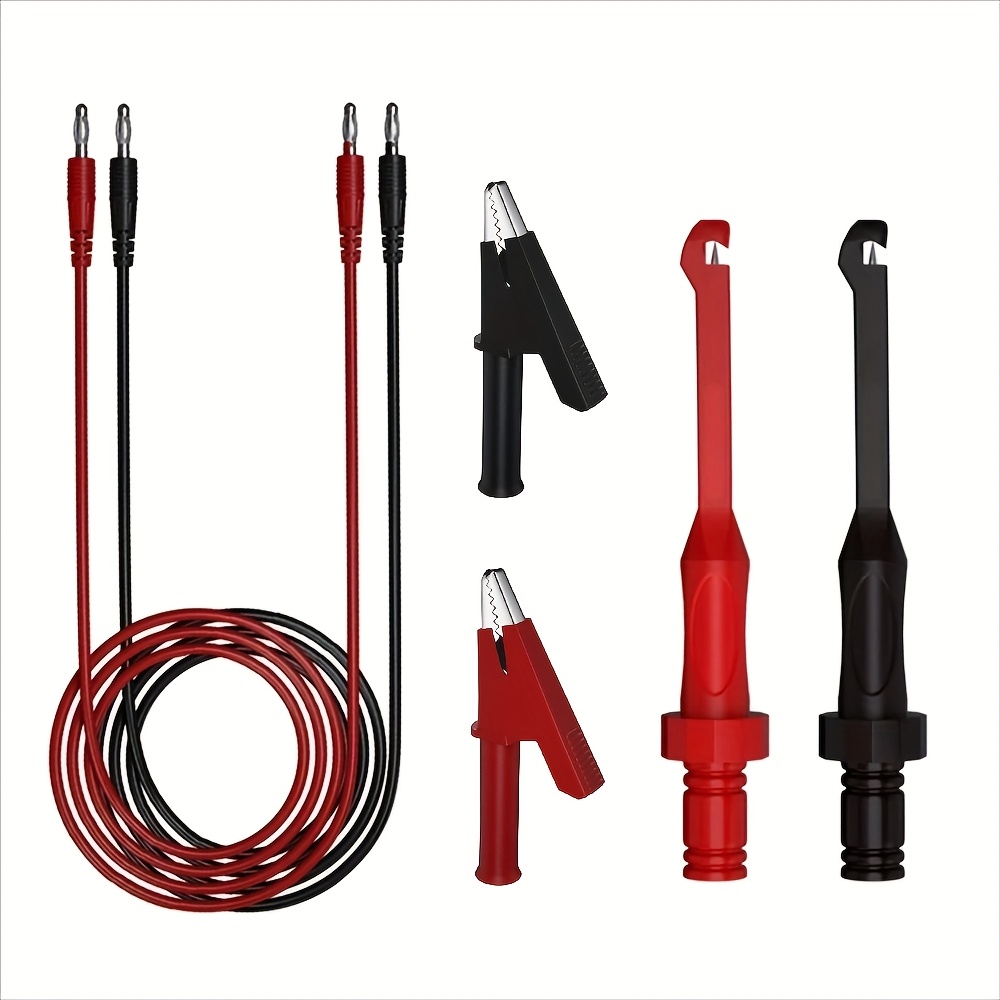 E-shop P1300B Multimeter Test Kit Digitale elektrische Testsonde mit Krokodilklemmen Testpinzette Drahtstich Rücksonde Pins, Automotive Reparatur