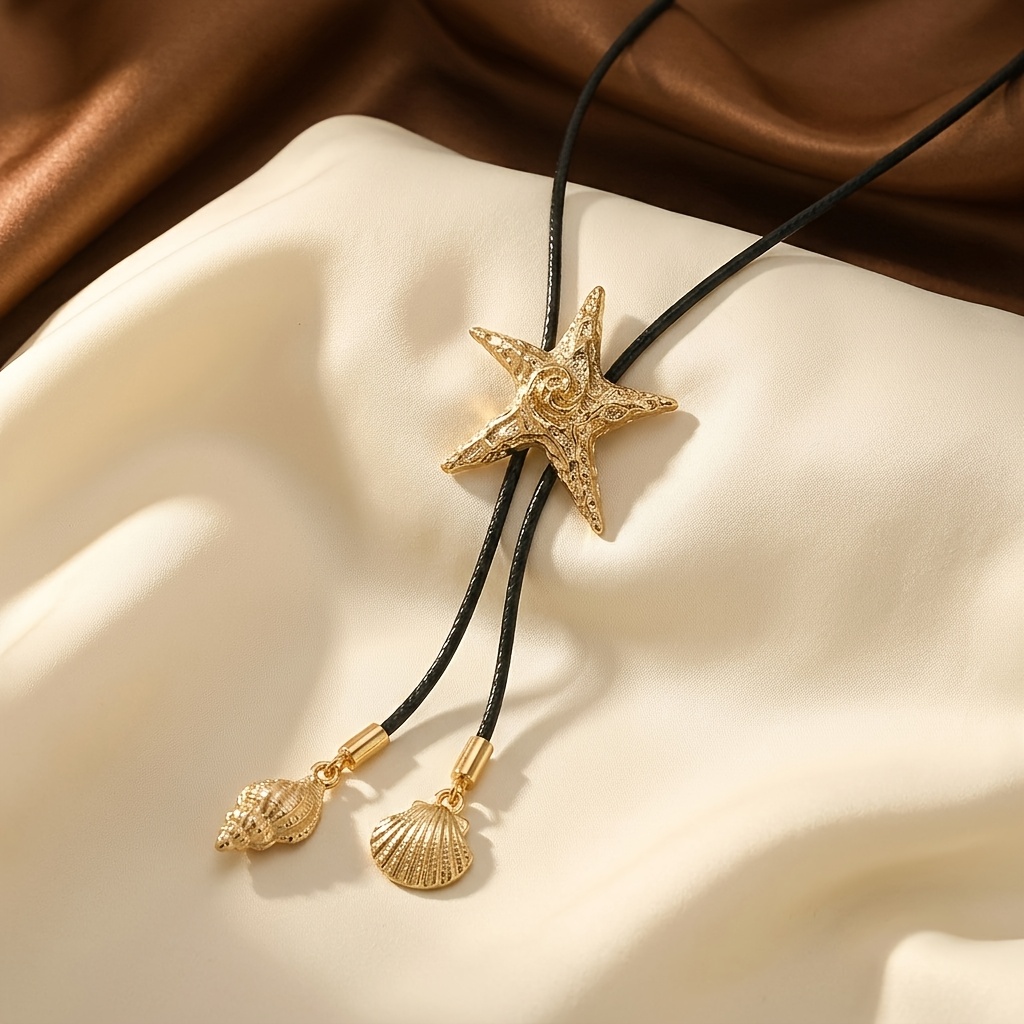 Ocean-Themed Starfish Pendant Necklace for Women