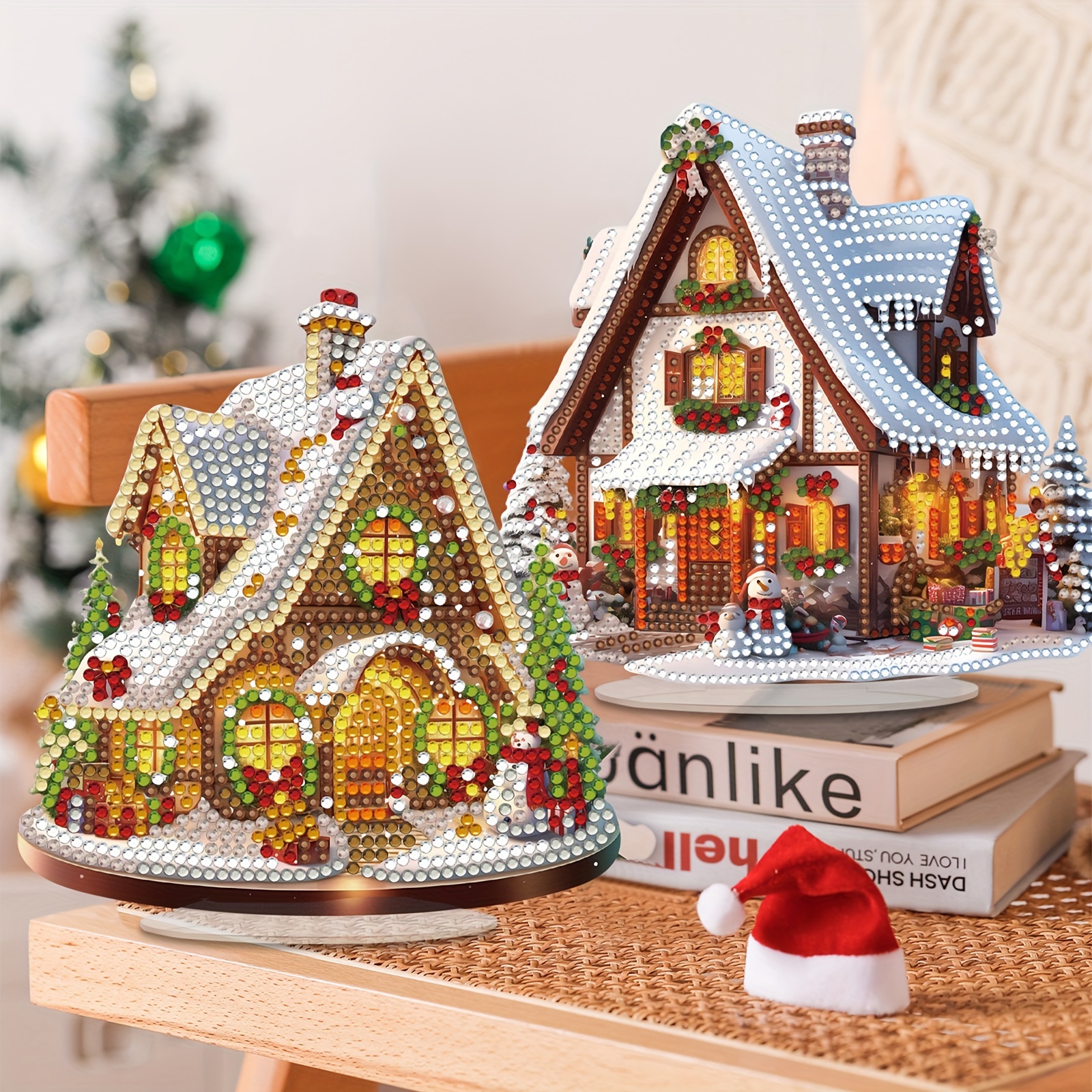 

2pc Diy Christmas Room, Art, Suitable For Christmas Desktop Decoration, Gifts For Relatives .