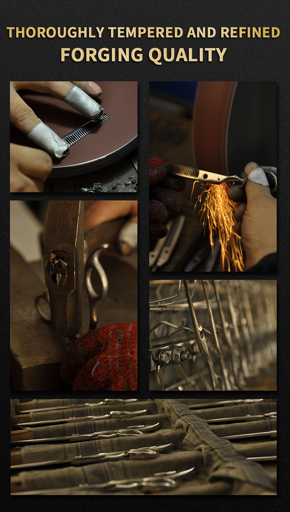 13 pcs 理发剪刀套件，专业理发剪带理发剪刀稀剪，理发剪剪，男士剪发混合沙龙剪刀 商品详情 7