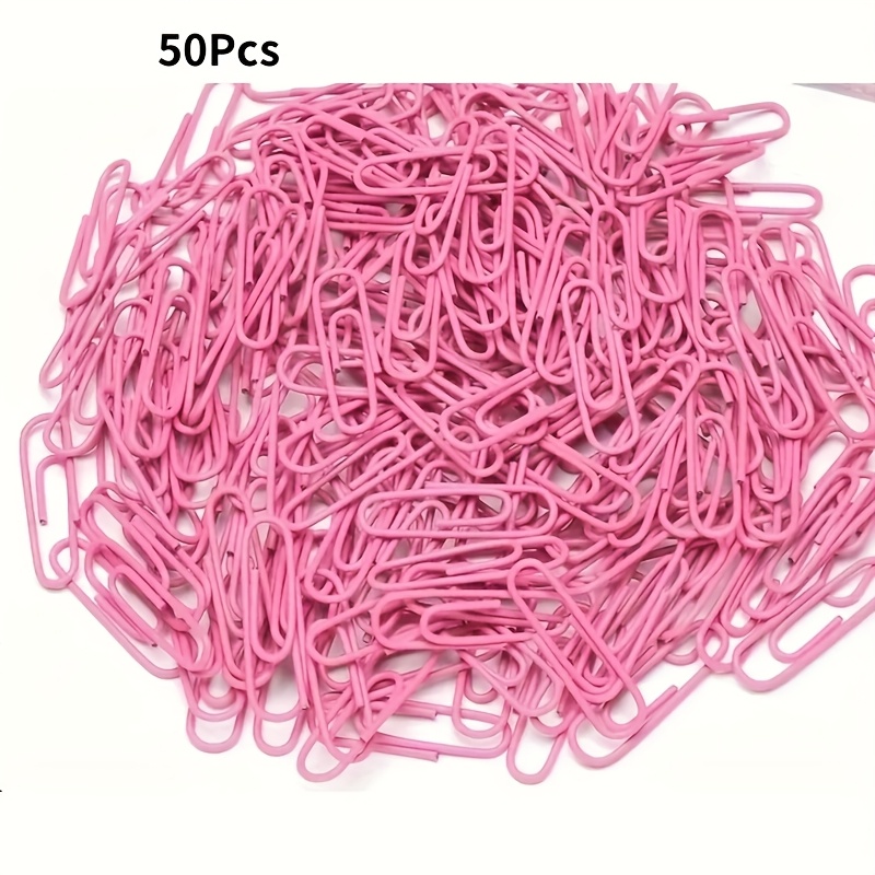 Pink Paper Clip, Durable Anti-rust Coated Clip - Elisel Brand, Paper Clip, Suitable For Office, School And Personal Use