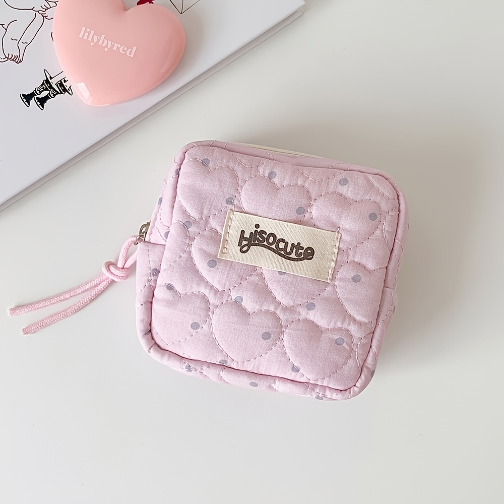 TEMU ["Portamonete da Donna] 1 pz Portamonete Mini a e Cuore, Beauty Case Stile , Opzioni Multicolore Disponibili, Borsa Portatile per Cosmetici con