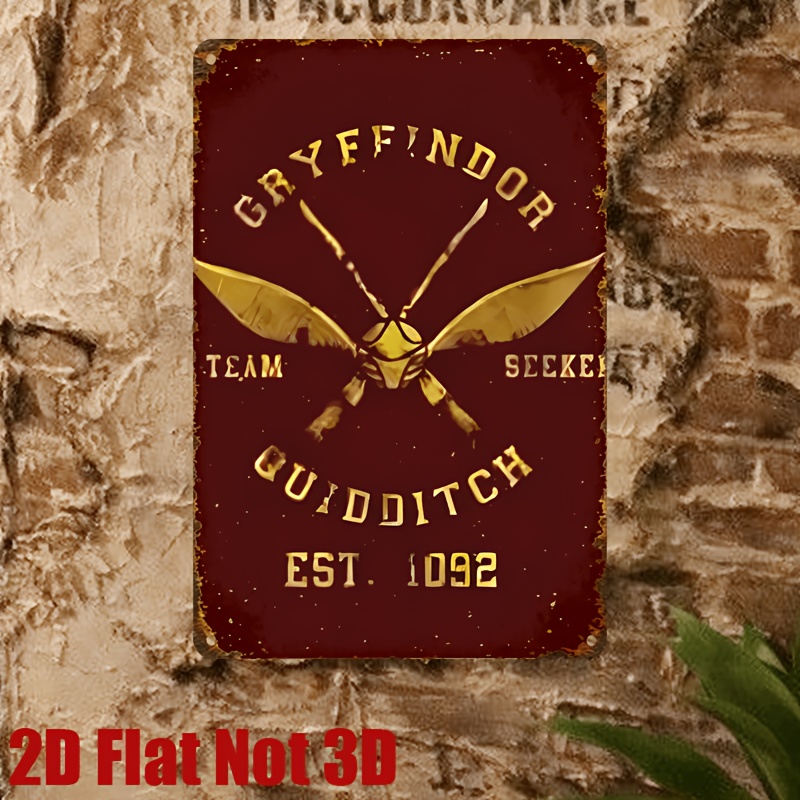 TEMU Plat 2D, 1 pièce Plat 2D, sur le thème de , plaque décorative plate en métal de style vintage, convient pour les salons, les cours, les garages