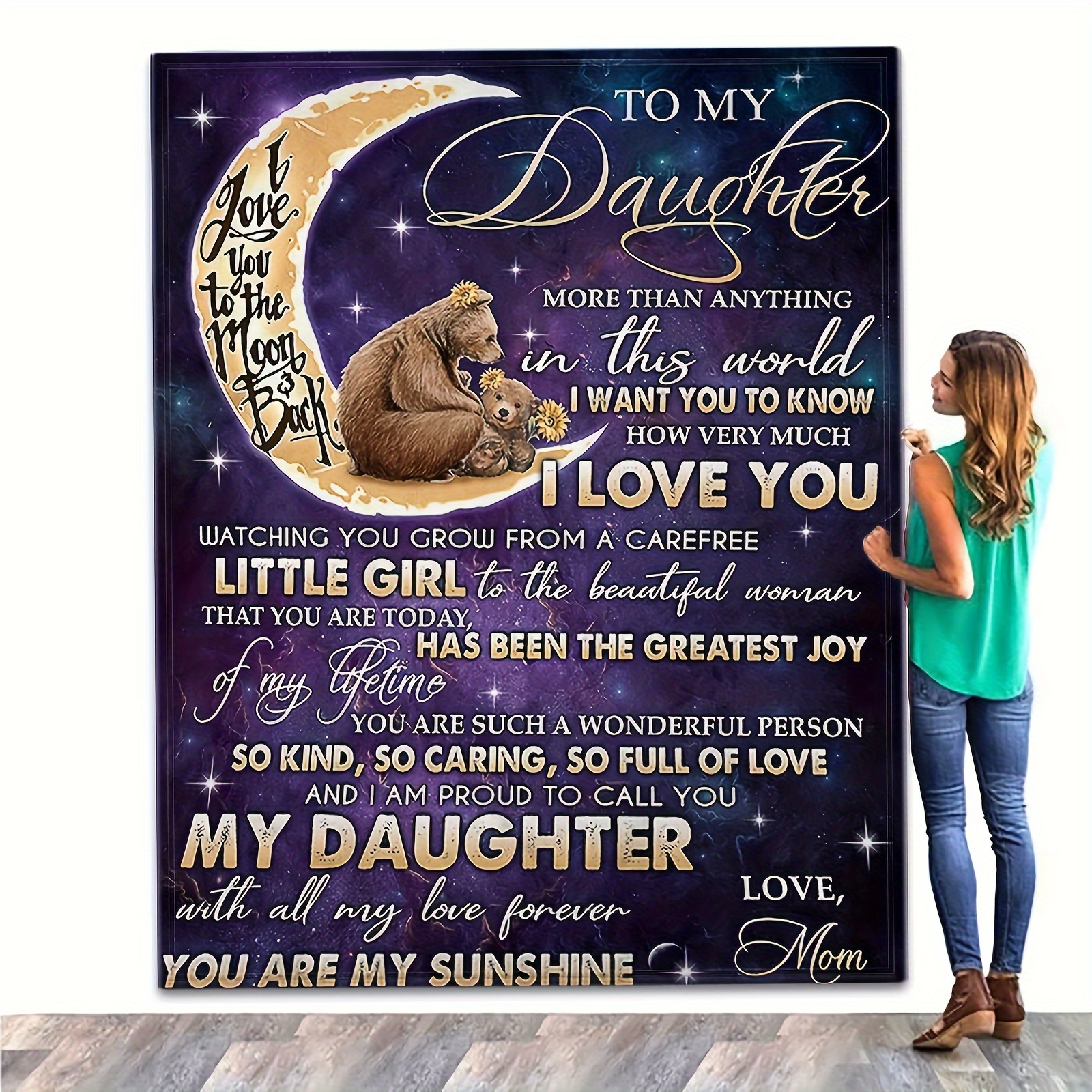 

1pc To Daughter Blanket, Gift For Daughter, Birthday Graduation Gift Ideas