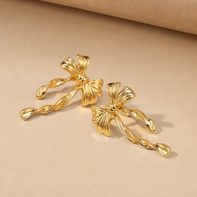 Bohemian Spiral Bow Earrings: Elegant Women's Accessories