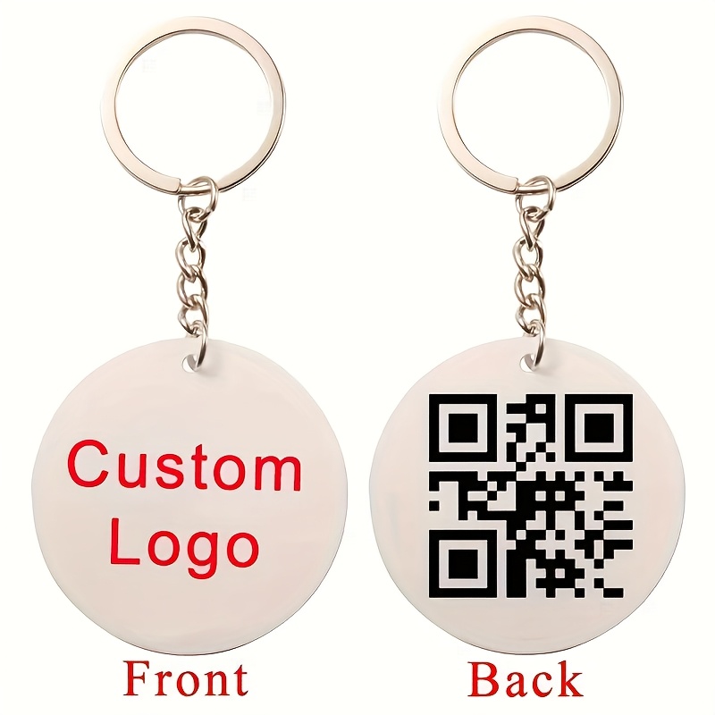 TEMU Portachiavi Acrilico Personalizzabile a 2D con Design �� Logo Personalizzato, Regalo per Feste o Anniversario �� Portachiavi e Resistente per &