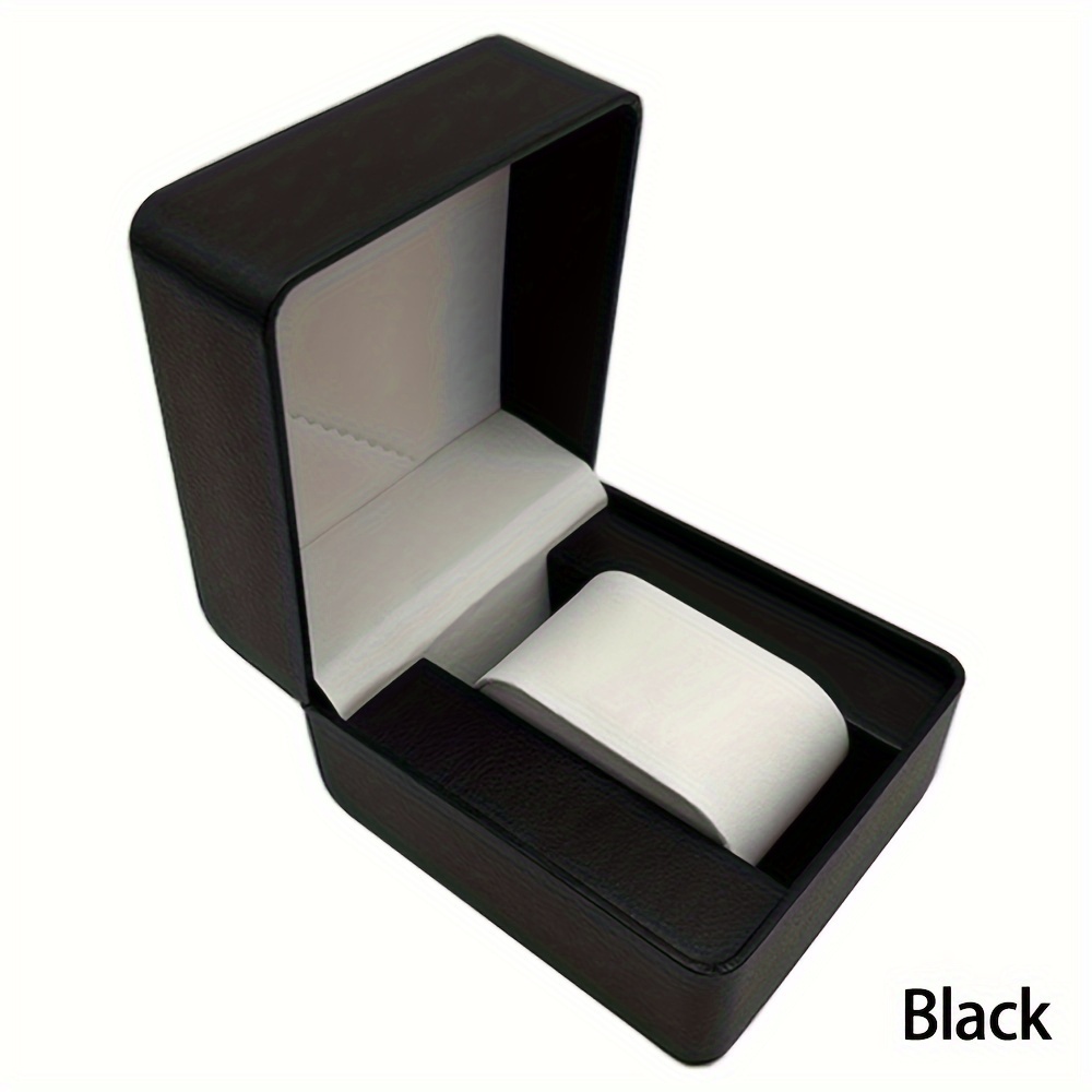 Faux Leather Watch Gift Box Single Watch Storage Case With Removable Pillow Wristwatch Box