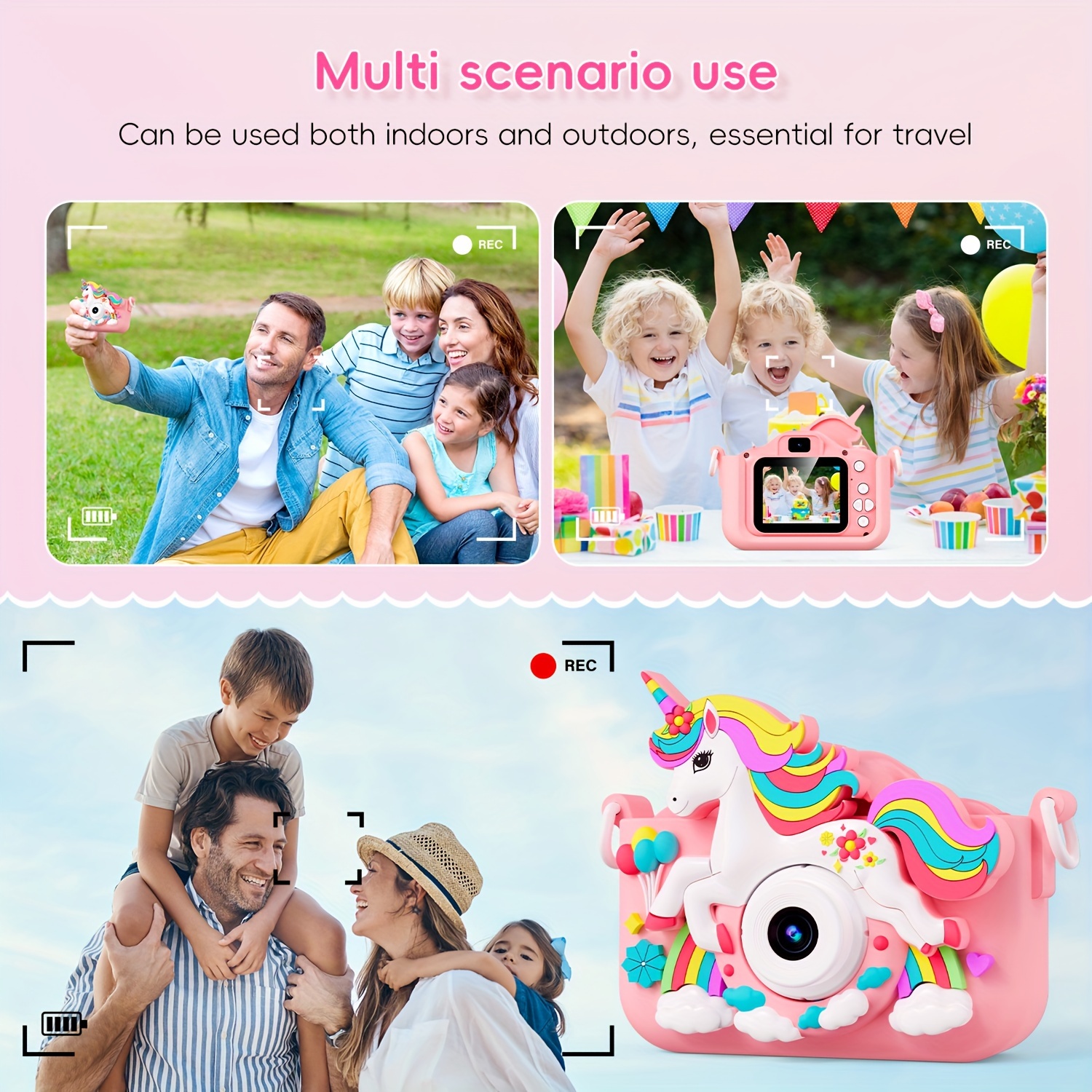  hd toy with ips screen protective cover perfect gift for boys girls ages 3 9 32gb sd card usb charging trick or treat christmas birthday details 6