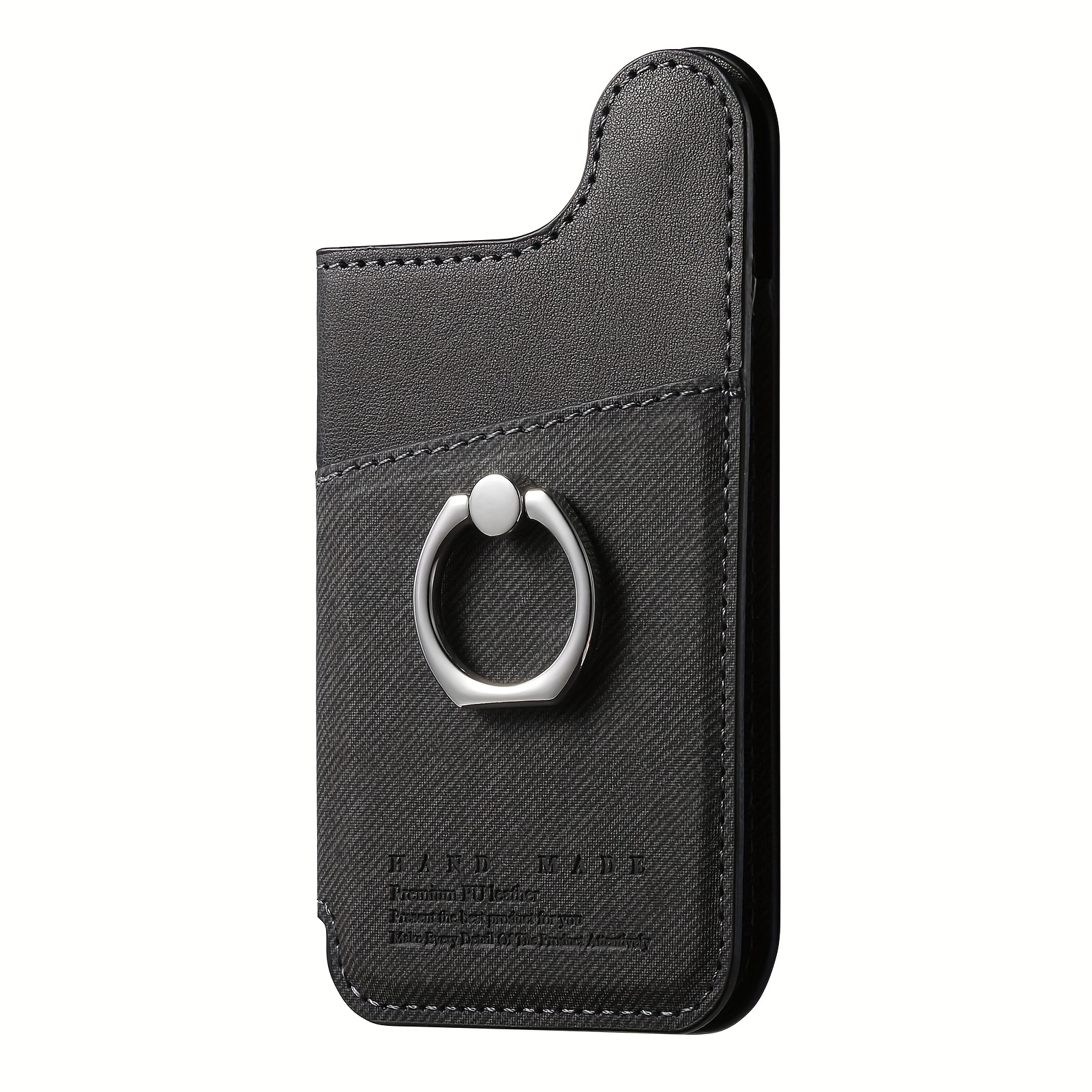 TEMU 1pc Flip-cover Card Holder Phone Case, Card Sleeve Sticker, Portable Card Slot Wallet Style, Can Hold Multiple Cards, Anti-skimming Card Holder