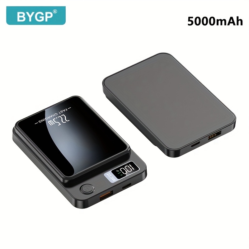 10000/5000mah Magnetic Suction Wireless Power Bank Pd - Temu