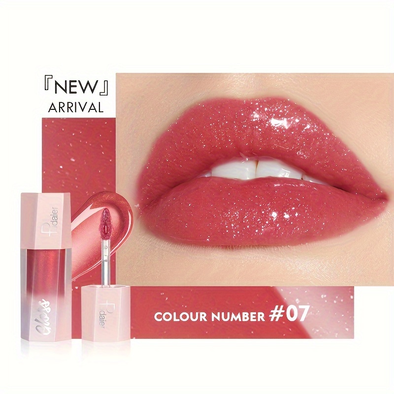 Glitter Liquid Lipsticks, Diamond Shiny Smooth Lip Gloss, Long-lasting Waterproof Lip Oil Best Gift For Women